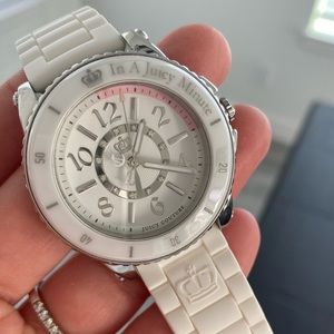 Juicy Couture White Silicone band Stainless Steel water resistant Watch